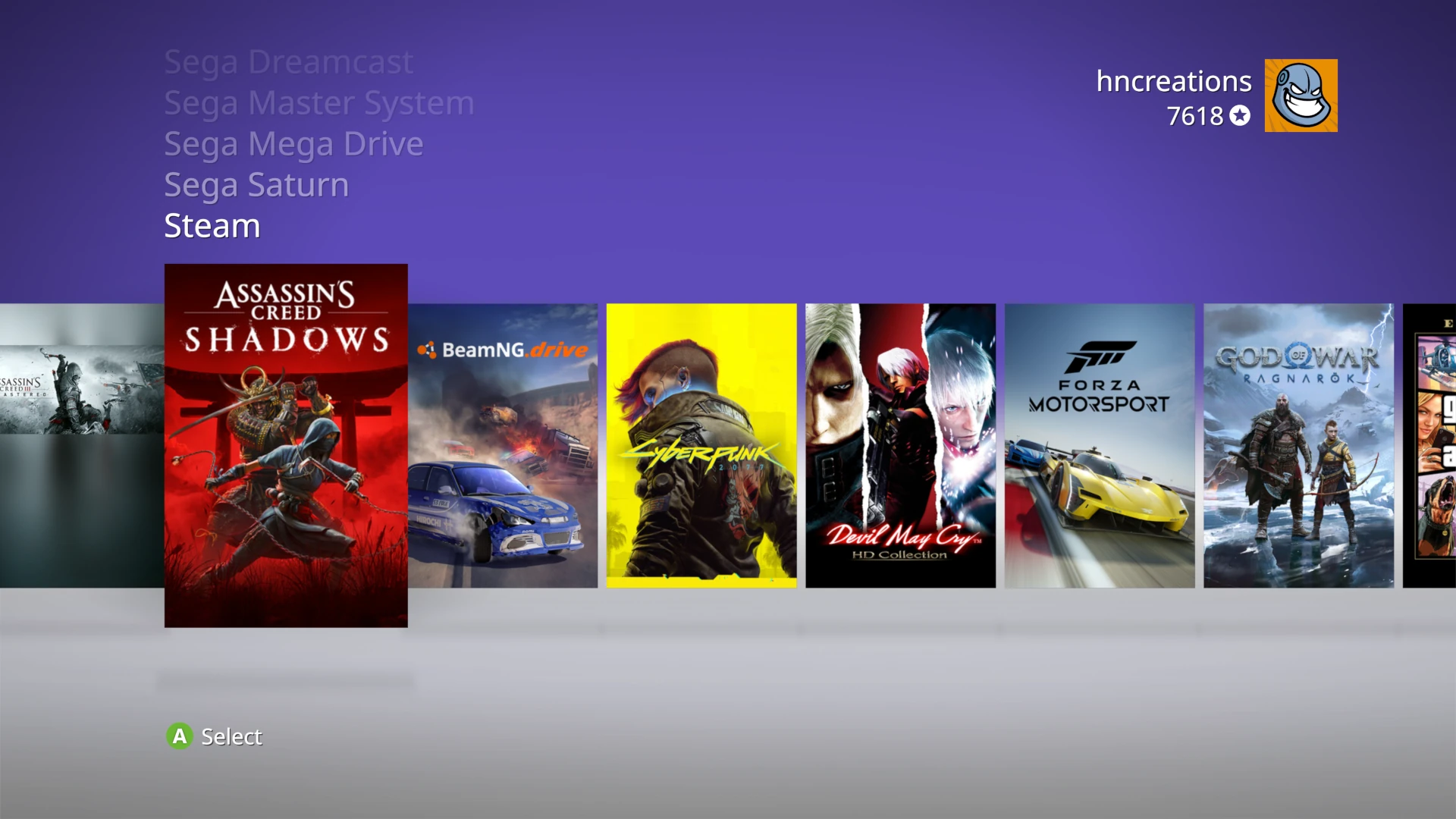 GameStacker main dashboard